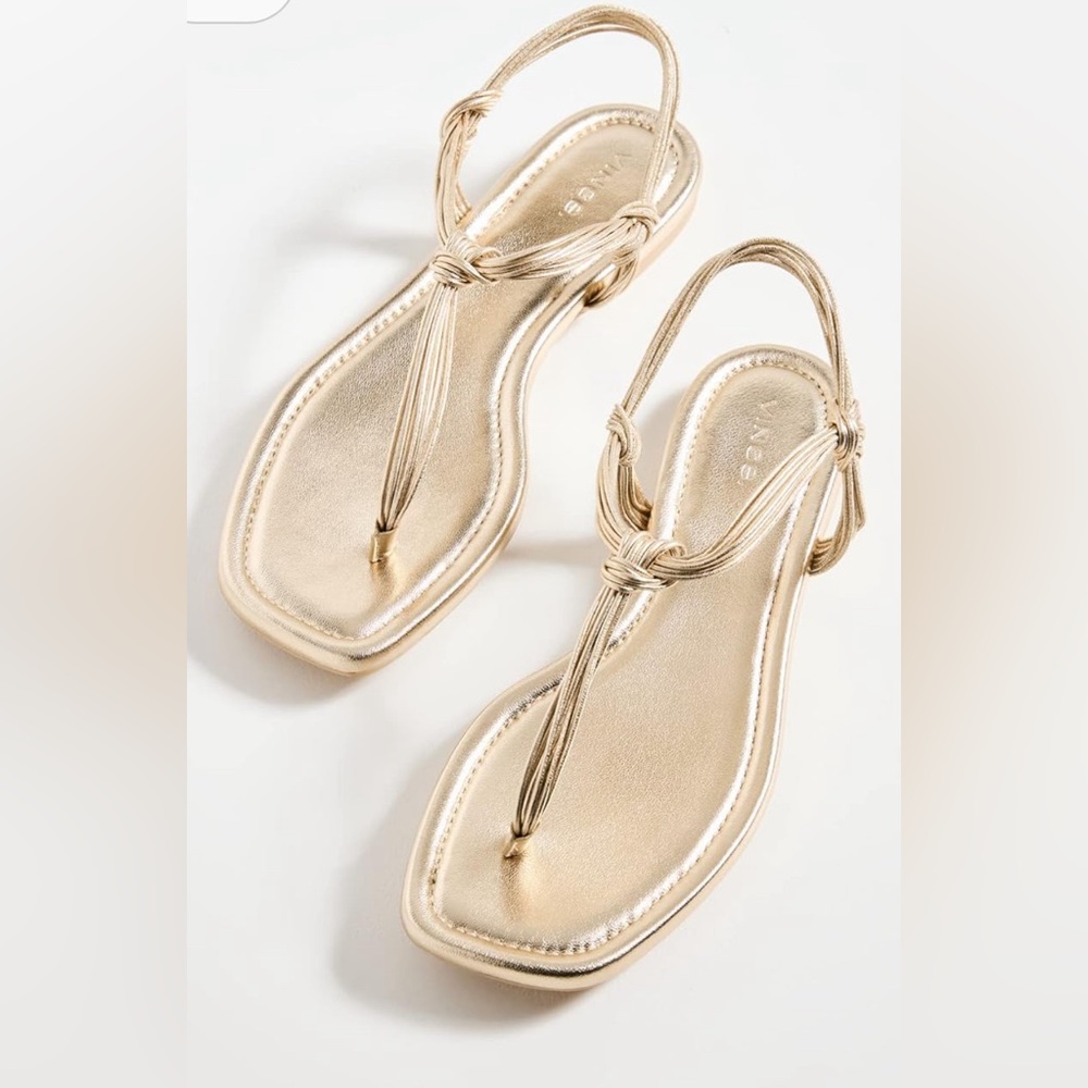 VINCE NWOB Deja $179 Sandals Gold 35.5/5.5